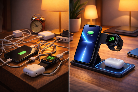 ChargeNest™ — 3-in-1 Foldable Wireless Charger