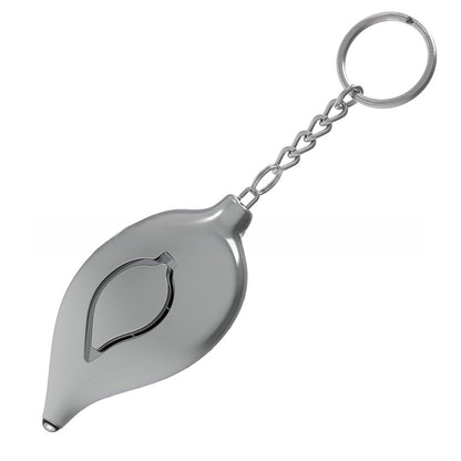Silver SafePulse personal safety alarm keychain