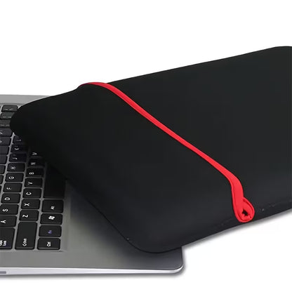 7–17 Inch Waterproof Laptop Sleeve – Shock-Resistant Protective Case with Red Zipper