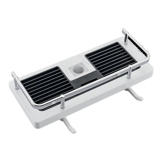 Small bathroom shelf white on a white background