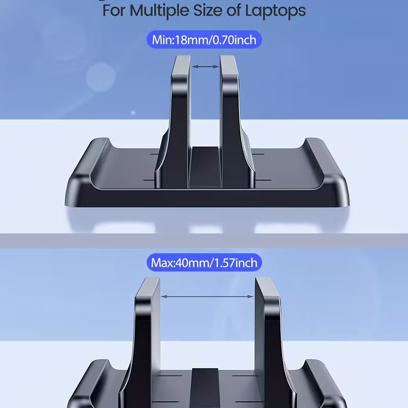 Vertical Laptop Stand Holder – Space-Saving Desktop Dock for Laptops & Tablets