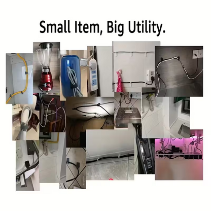 100pcs Self-Adhesive Strong Cable Ties, Black and White