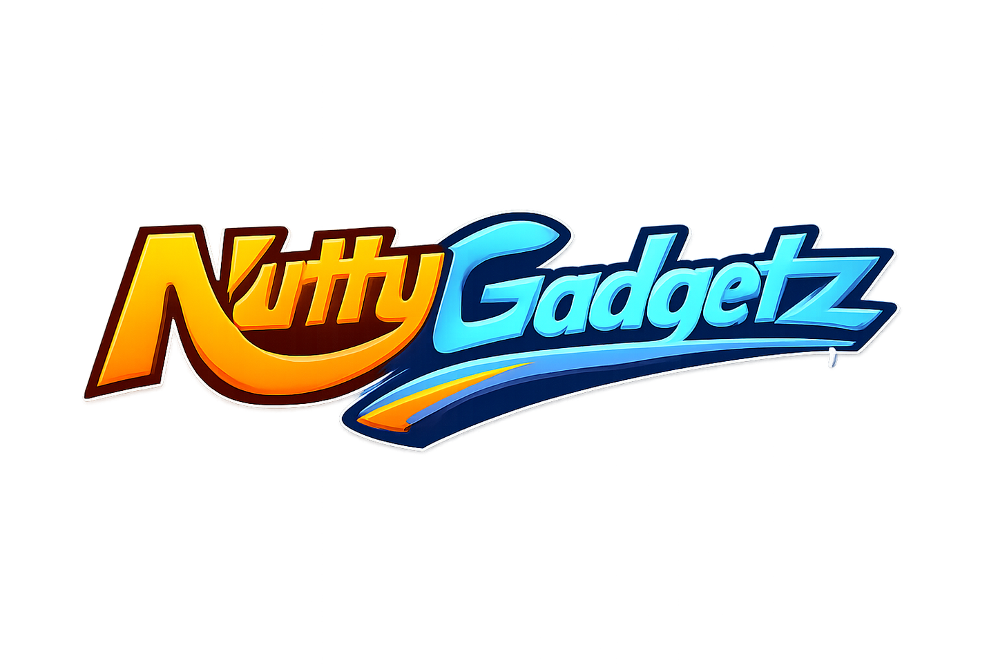 Colorful logo of 'Nutty Gadgetz' on a white background
