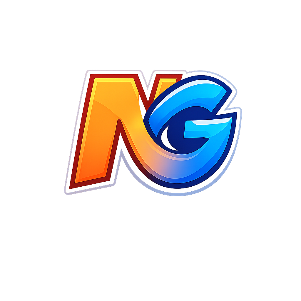 Colorful logo with the letters 'NG' on a white background