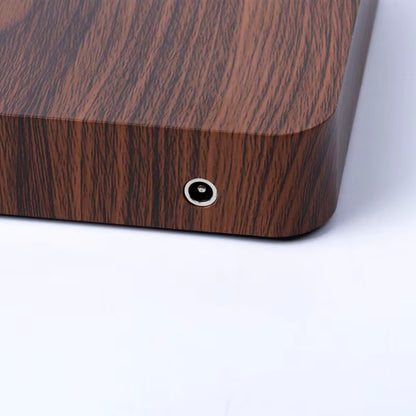 wooden stand with a plug hole 