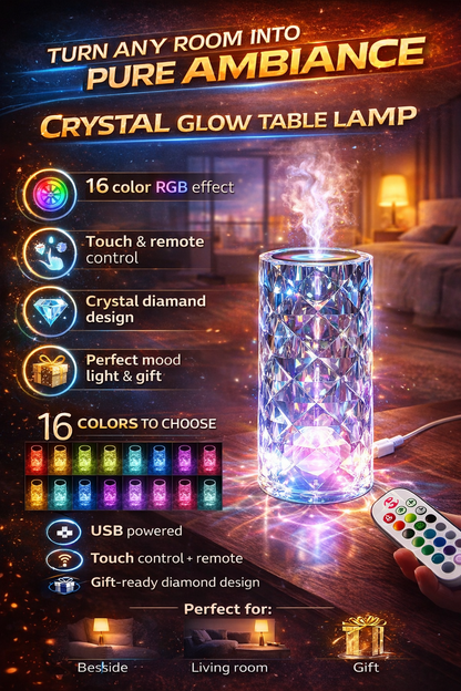 Crystal Glow Table Lamp