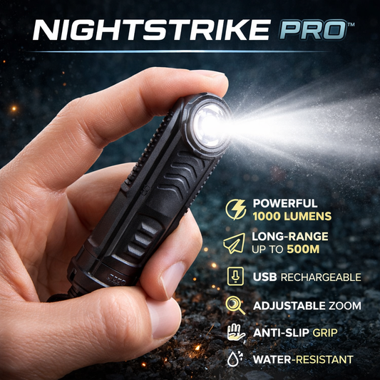 NightStrike Pro™ Rechargeable Tactical LED Flashlight