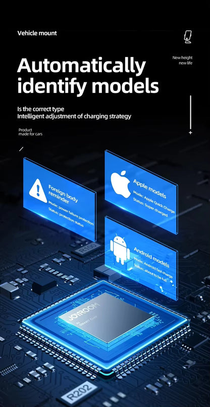 Electronic component with blue display screens on a dark background