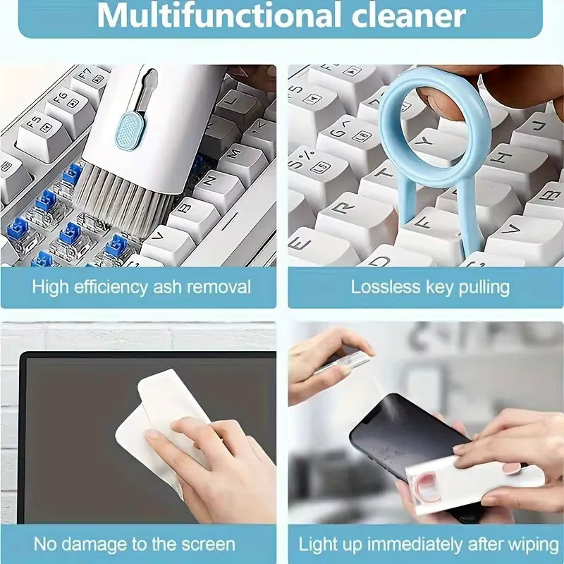 various cleaning gadgets used for desk accessories