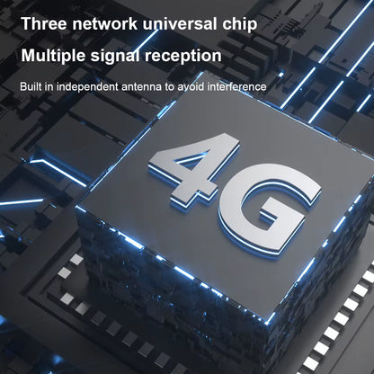 4G chip with text on a dark background