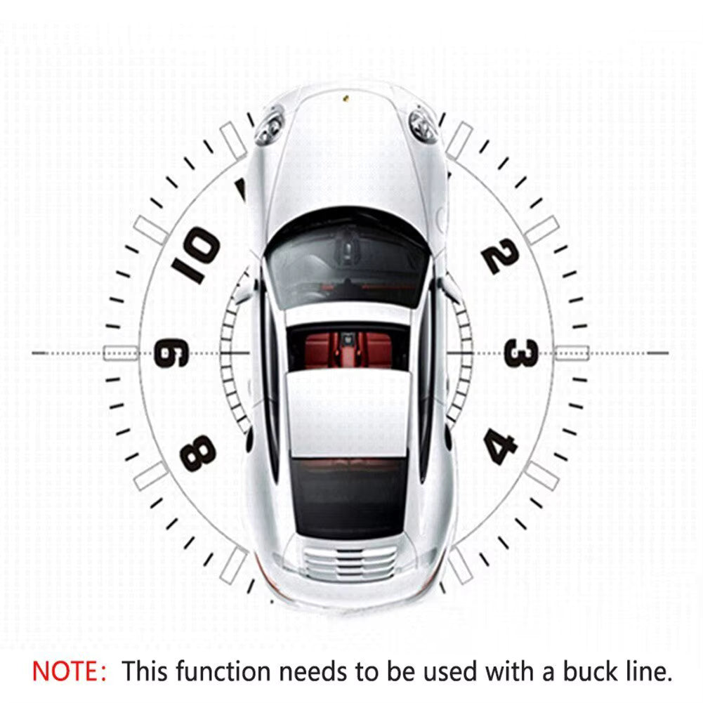 White car with a 360 degree arc
