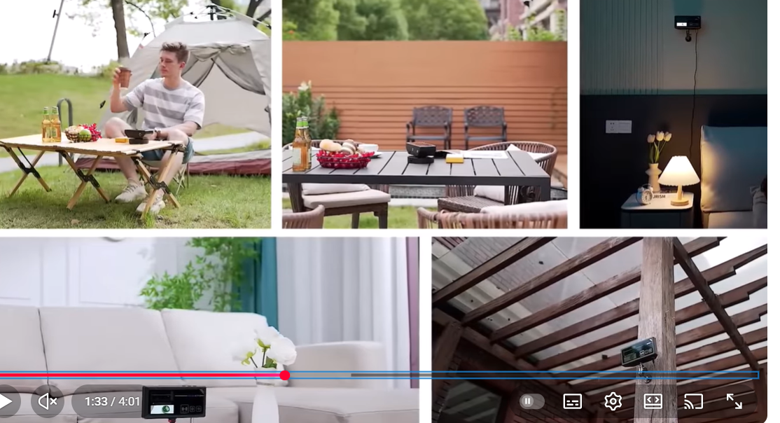Collage of outdoor furniture and home decor images with a Photon Matrix guarding the surroundings.