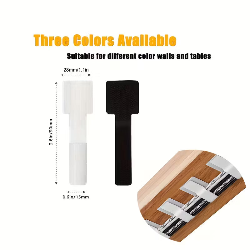 100pcs Self-Adhesive Strong Cable Ties, Black and White