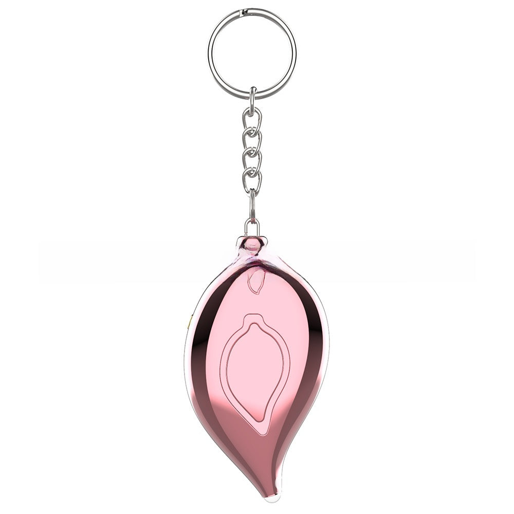 Pink SafePulse personal safety alarm keychain