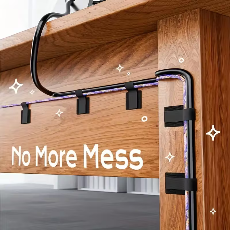 100pcs Self-Adhesive Strong Cable Ties, Black and White