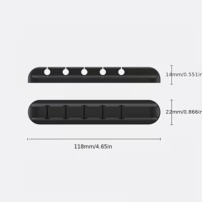 Cable Organizing Strip – Adhesive Desk Cable Holder (Multi-Slot)