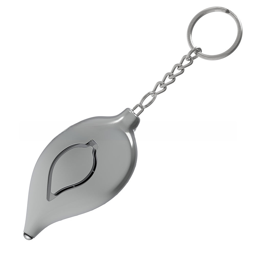 Gray SafePulse personal safety alarm keychain