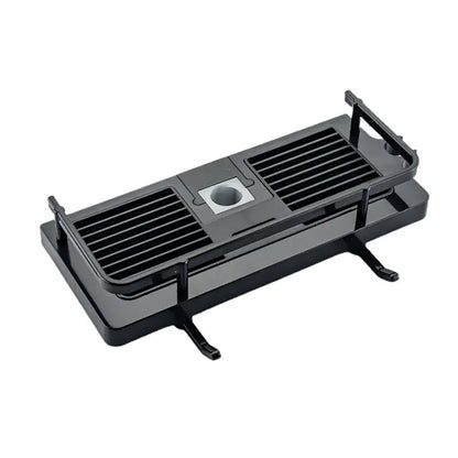 Black bathroom shelf on a white background