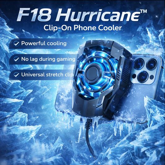 F18 Hurricane™ — Clip-On Phone Cooler
